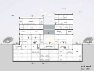 ATO. Hizmet Binası Proje Yarışması    Proje büyüklüğü: 23074 m2  (2014)